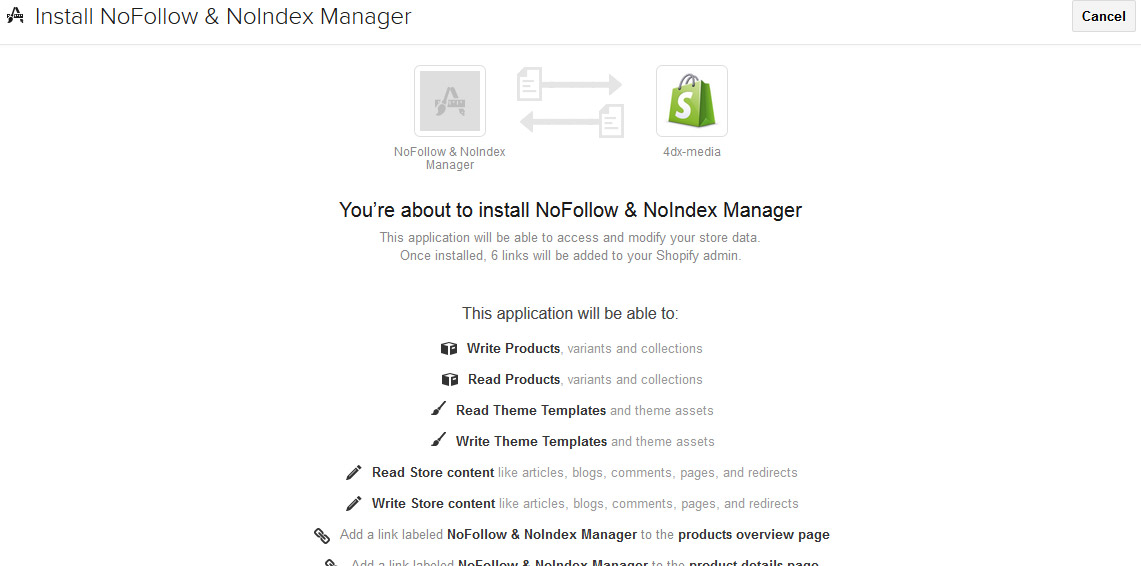 Install NoFollow & NoIndex